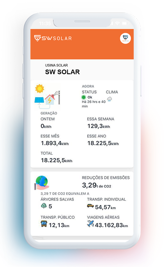 App de gestão de energia solar